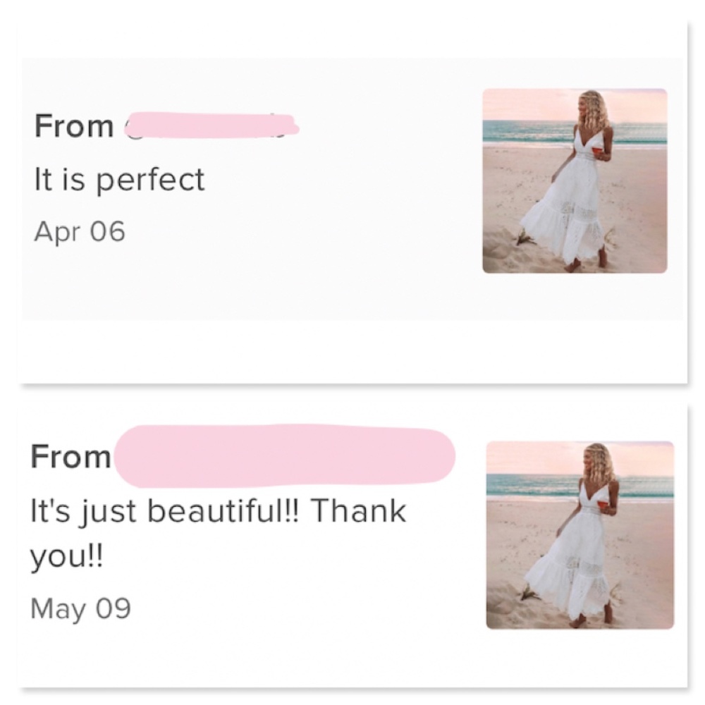 Boho V-Neck Long White Fit & Flared Cami Dress - Picture 11 of 13